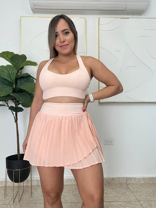 Lola Peach Skirt Set